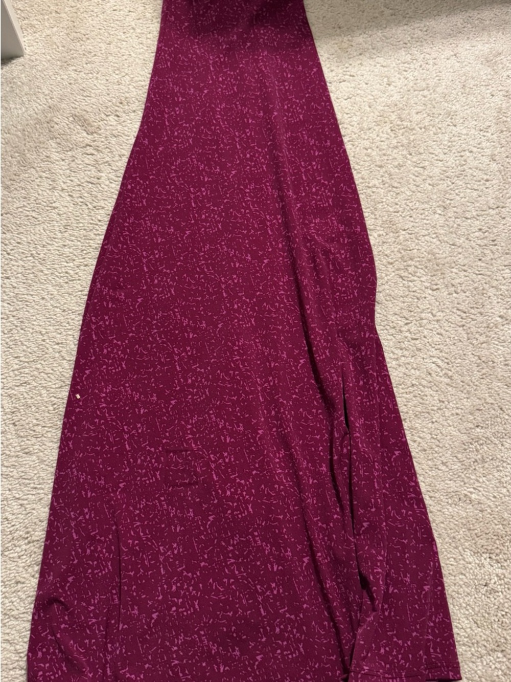 LuLaRoe Burgundy Maxi Skirt with Light Fleck Print